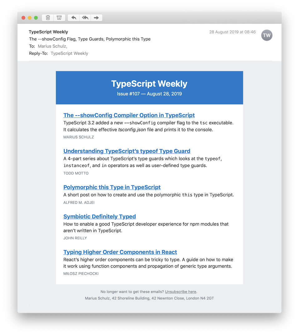 TypeScript Weekly